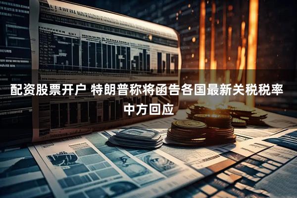 配资股票开户 特朗普称将函告各国最新关税税率 中方回应